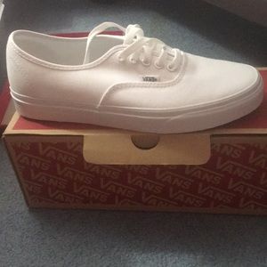 Authentic white vans